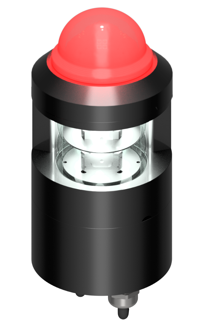 6nm 225° White, Double + 3nm 360° Red Obstruct,blk